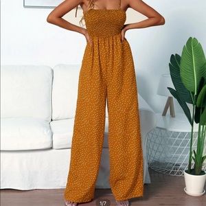 BRAND NEW (no tags) Polka dotted cami jumpsuit